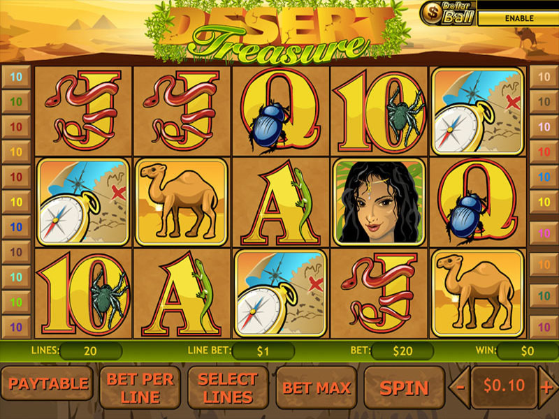 Desert Treasure Spielautomat kostenlos spielen