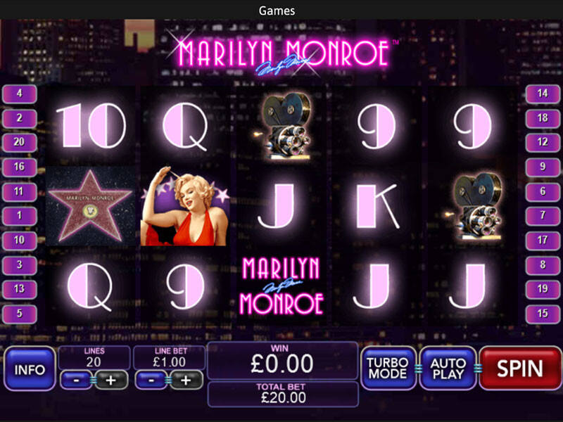Marilyn Monroe Spielautomat kostenlos spielen